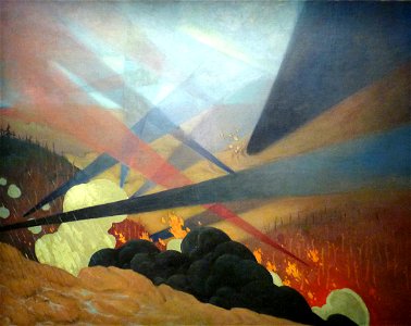 Félix Valloton-Verdun. Tableau de guerre-1917. Free illustration for personal and commercial use.