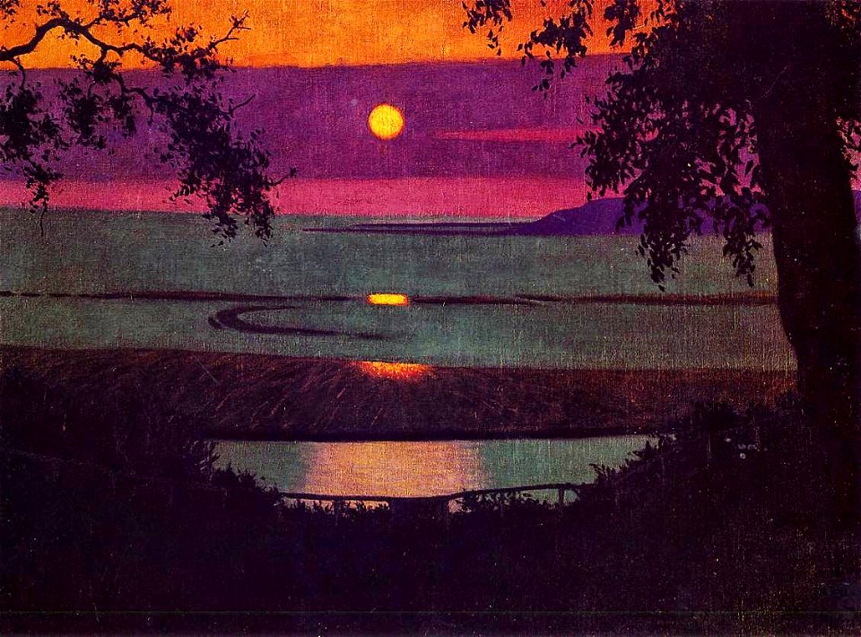 Félix Vallotton, 1918 - Coucher de soleil à Grasse