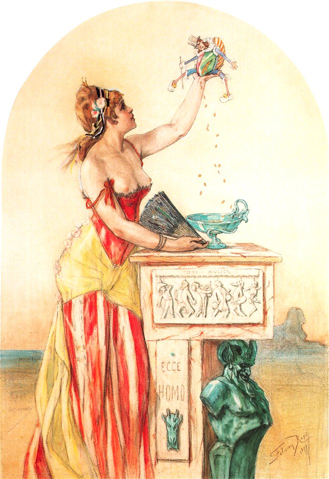 Félicien Rops - La Dame au pantin