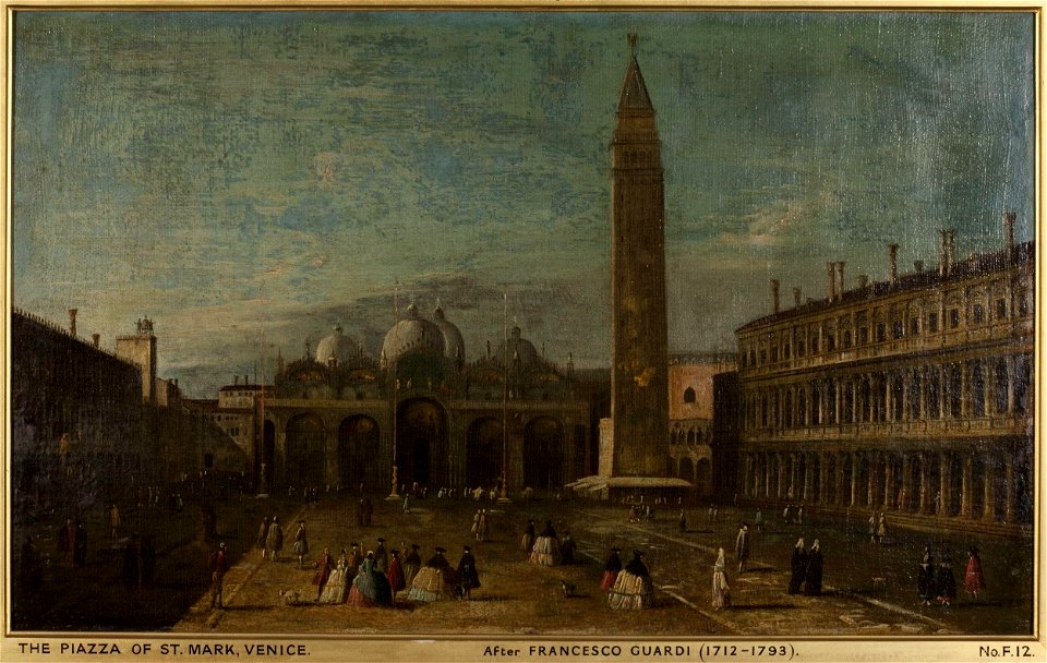Guardi - after - Venice Piazza San Marco, Looking towards the Cathedral, F.12