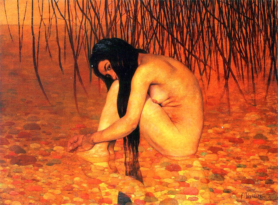 Félix Vallotton, 1895 - Baigneuse aux roseaux