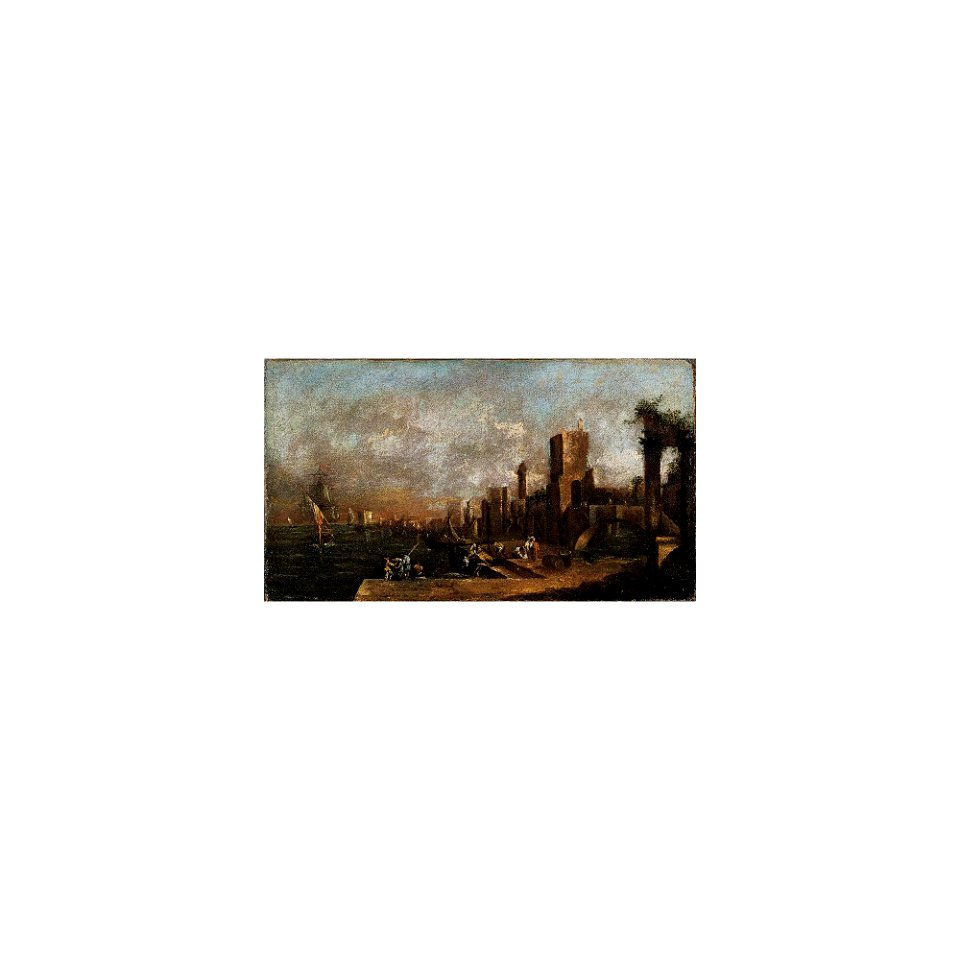 Guardi - VEDUTA IDEATA DI PORTO CON FIGURE, lot.187