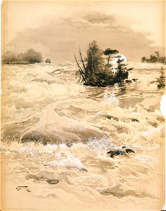 Harry Fenn - The American Rapids by Moonlight - 1964-15.3 - Albright–Knox Art Gallery