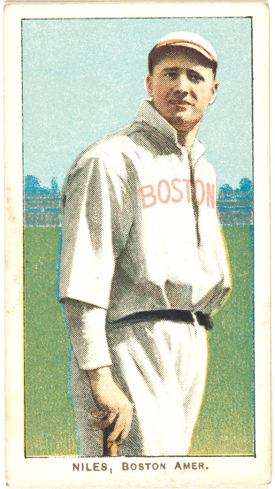 Harry Niles, Boston Red Sox, baseball card portrait LCCN2008676431