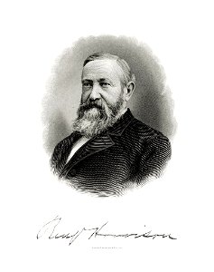 HARRISON, Benjamin-President (BEP eng portrait restored)