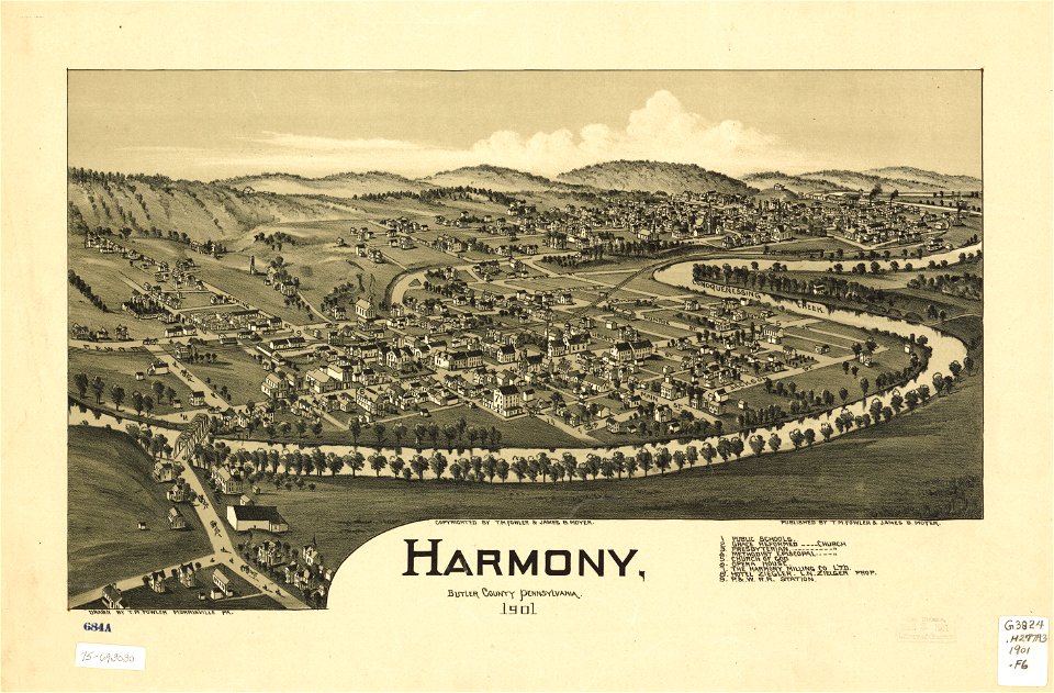 Harmony, Butler County, Pennsylvania 1901. LOC 75693030