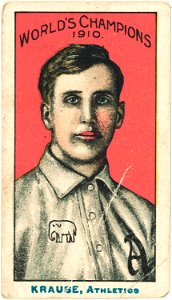 Harry Krause, Philadelphia Athletics, baseball card portrait LCCN2007683820