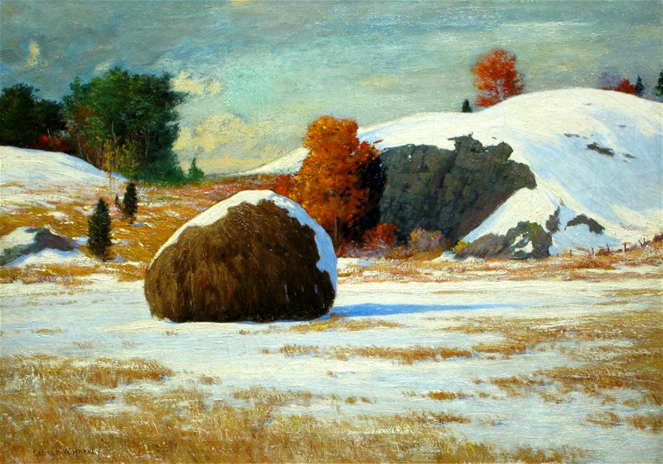 Early Snow, Rowley Marshes by George Wainwright Harvey