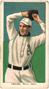 Harry Krause, Philadelphia Athletics, baseball card portrait LCCN2008676840