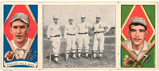 Harry Krause-Ira Thomas, Philadelphia Athletics, baseball card portrait LCCN2008678467