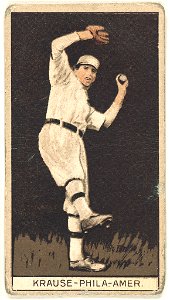 Harry Krause, Philadelphia Athletics, baseball card portrait LCCN2008678383