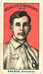 Harry Krause, Philadelphia Athletics, baseball card portrait LCCN2007683820