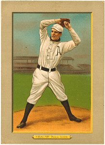 Harry Krause, Philadelphia Athletics, baseball card portrait LCCN2007685700