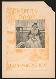 Harper's Bazar Thanksgiving 1892 LCCN2015646538. Free illustration for personal and commercial use.