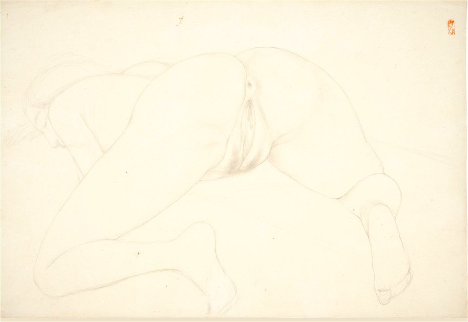 Hashiguchi Goyo (1880-1921), Untitled (Portrait of Nakatani Tsuru), c. 1920, Drawing; graphite on paper
