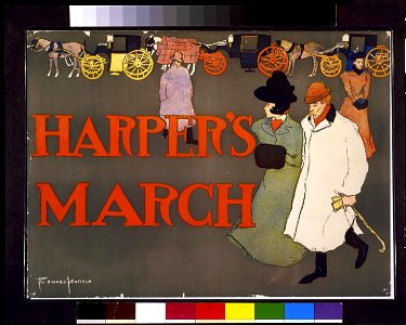 Harper's March - Edward Penfield. LCCN94508716. Free illustration for personal and commercial use.