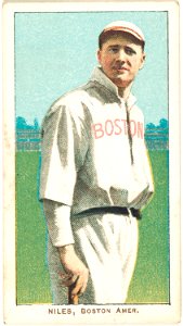 Harry Niles, Boston Red Sox, baseball card portrait LCCN2008676431