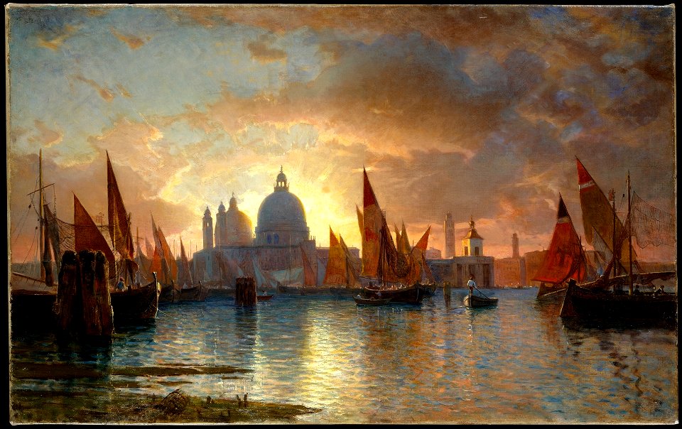 Santa Maria della Salute, Sunset. Oil on canvas. William Stanley Haseltine, Metropolitan Museum of Art