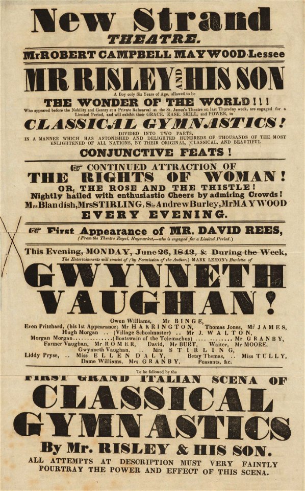 Harvard Theatre Collection - TCS 63 - New Strand, 1843