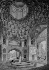Hasht Behesht, Interior Perspective by Pascal Coste