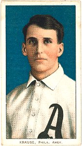 Harry Krause, Philadelphia Athletics, baseball card portrait LCCN2008676841