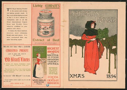 Harper's Bazar, Xmas 1894 LCCN2015646920. Free illustration for personal and commercial use.