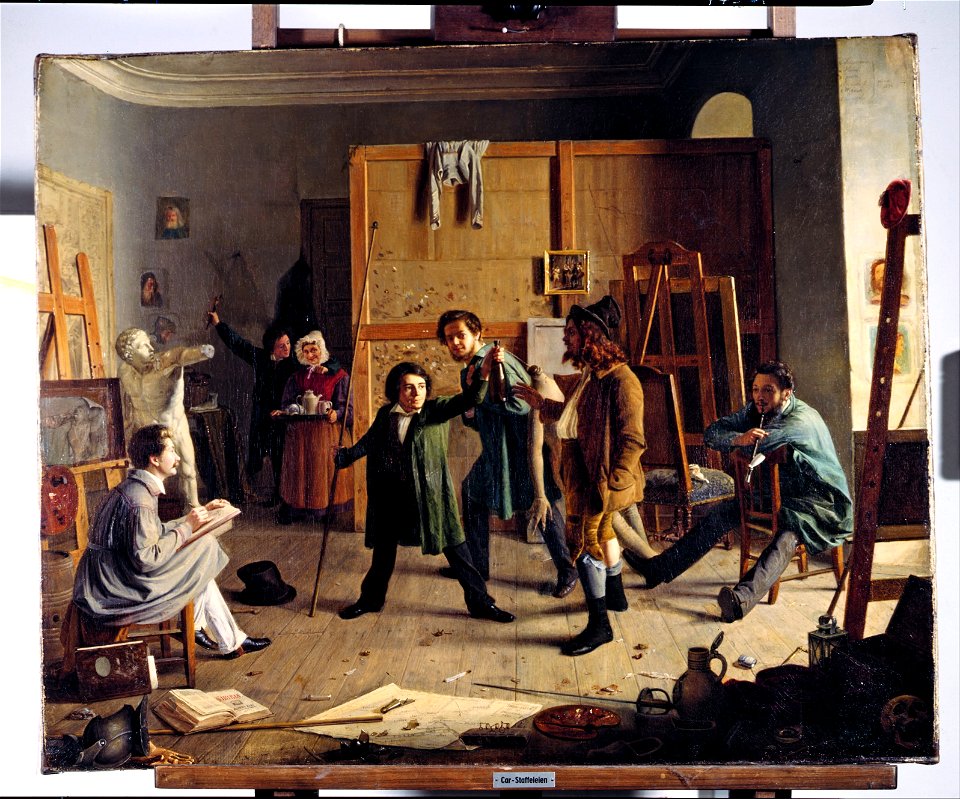 Johann Peter Hasenclever - Studio Scene - Google Art Project