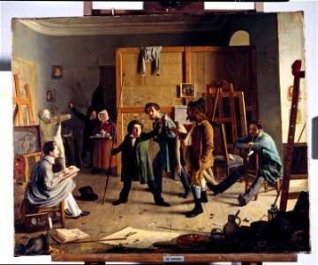 Johann Peter Hasenclever - Studio Scene - Google Art Project