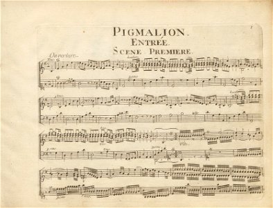 Harvard Theatre Collection M1520.R212 F4 1748 - Pigmalion, page 1