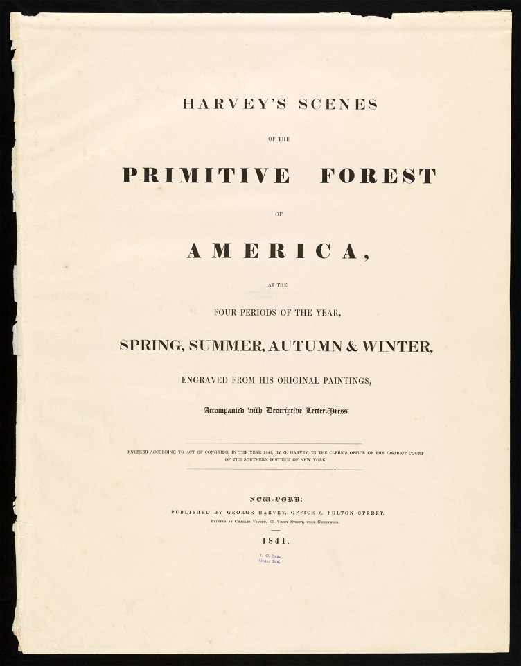 Harvey's scenes of the primitive forest of American, (...) LCCN2003664802. Free illustration for personal and commercial use.