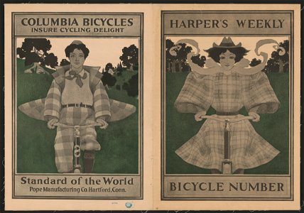 Harper's Weekly, bicycle number LCCN2015646421. Free illustration for personal and commercial use.