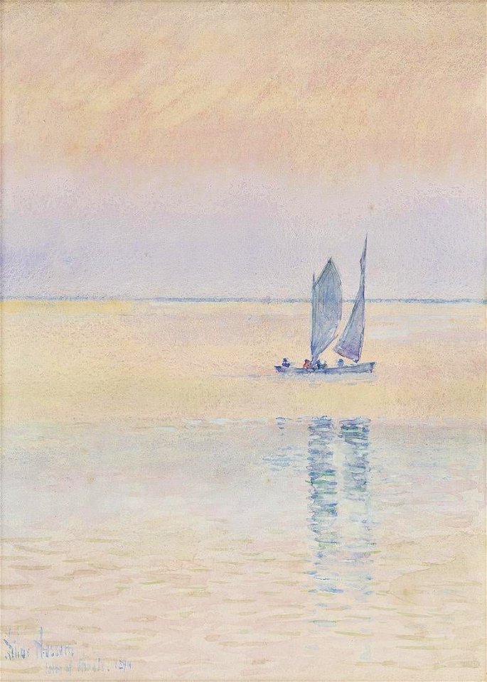 Sailboat off the Coast, Isle of Shoals by Childe Hassam, 1894