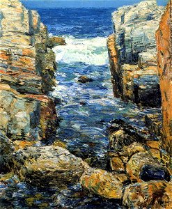 The South Gorge, Appledore, Isles of Shoals by Childe Hassam. Free illustration for personal and commercial use.