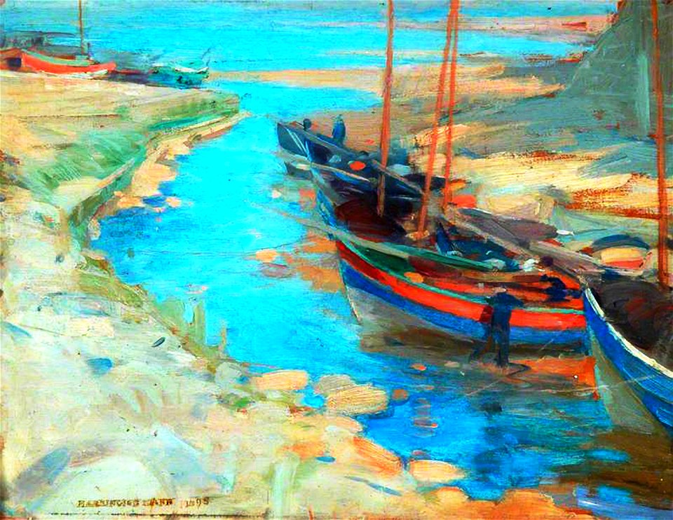 Harrington Mann - Low Tide on the Beck 1895