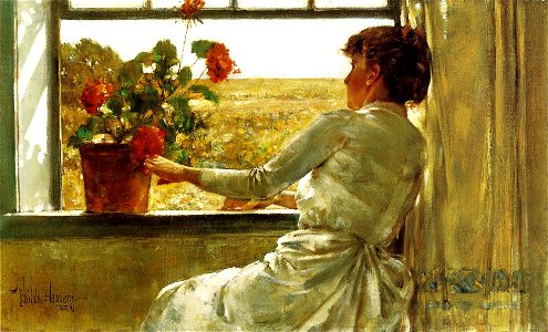 Summer Evening Frederick Childe Hassam 1886. Free illustration for personal and commercial use.