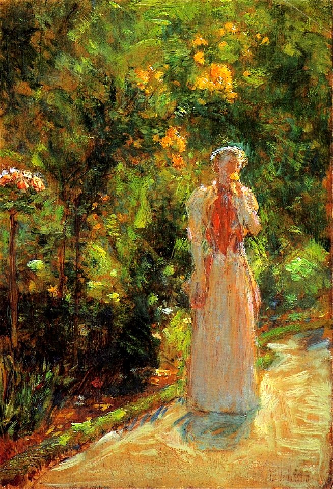 Hassam, Mrs Hassam in the Garden