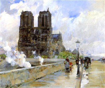 Notre Dame Cathedral, Paris, 1888 Childe Hassam