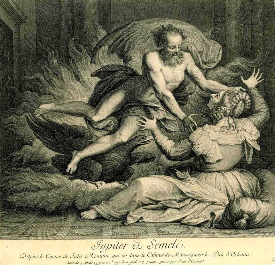 Haussard-Giulio Romano-Jupiter et Sémélé