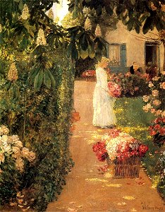 Hassam, Flowers in a French Garden