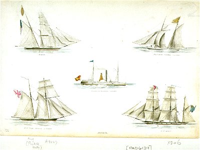 Havana. H.M. Schr. Pickle Lt P. Hast. Slaver. Baltimore Clipper (Costero). Havana and Matanzas Steamer General Tacon. H.M. Packet RMG PU6139