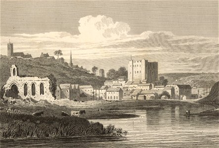 Haverford West castle, (with the Priory) Pembrokeshire Octr 1 1824