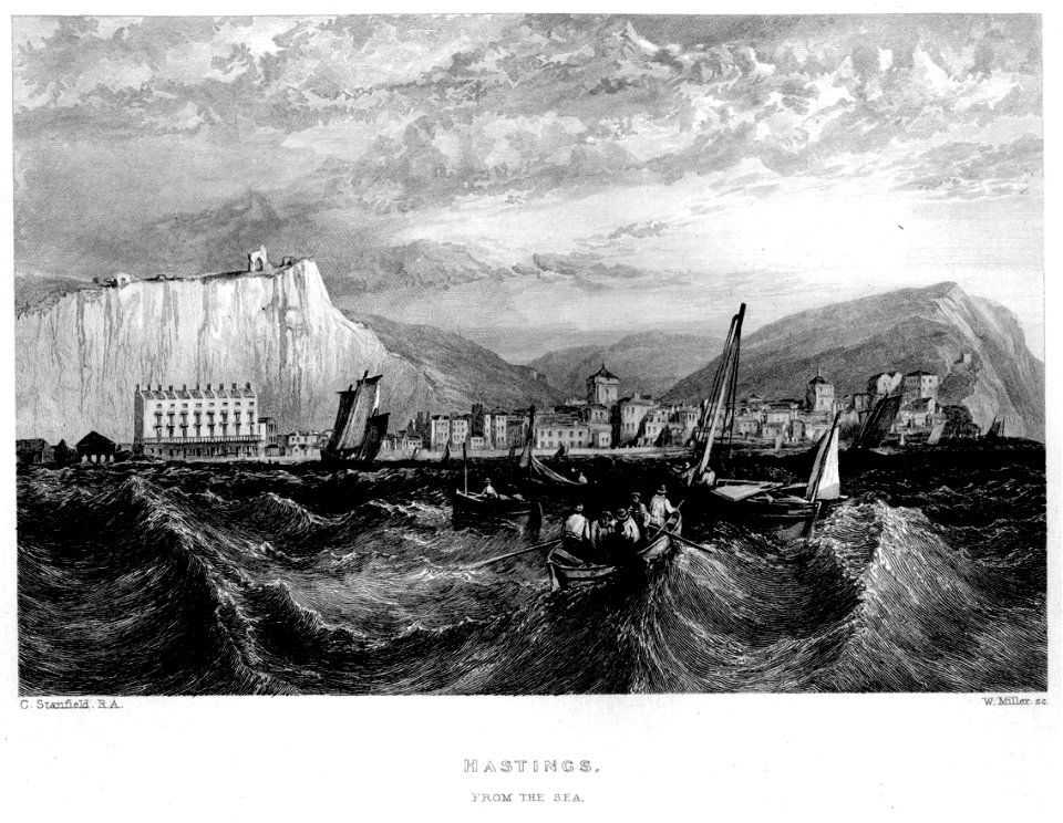 Hastings engraving by William Miller after C Stanfield