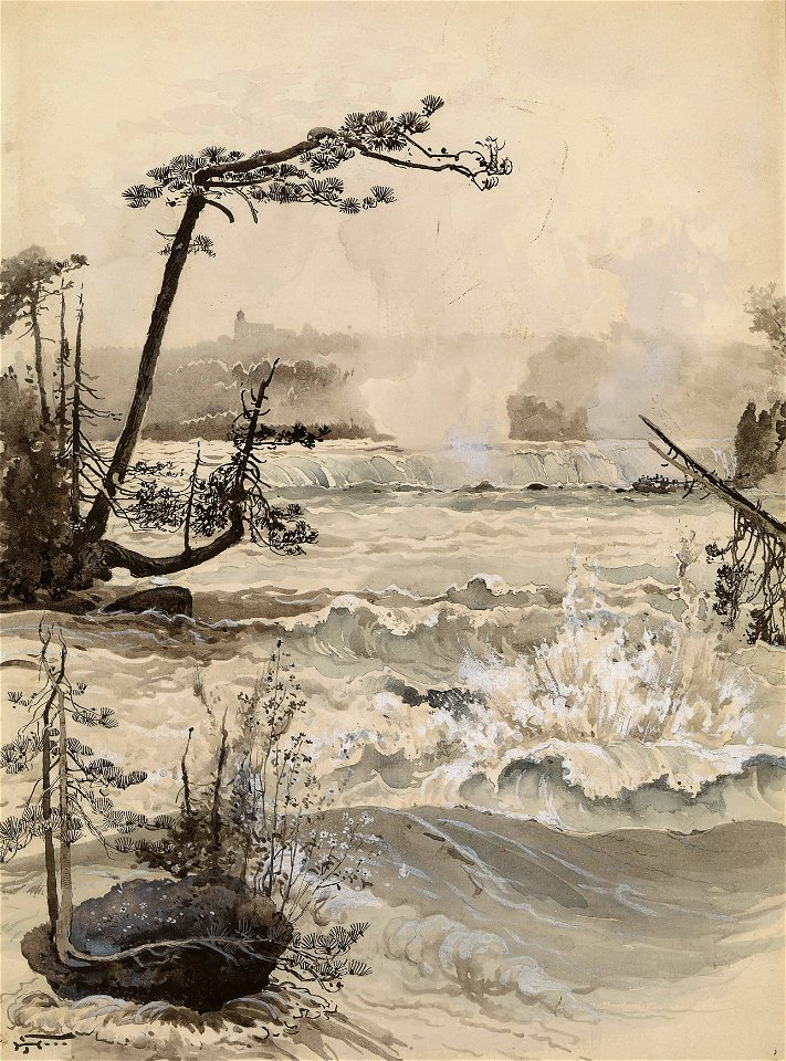 Harry Fenn - The Horseshoe Falls from the Three Sisters - 1964-15.2 - Albright–Knox Art Gallery