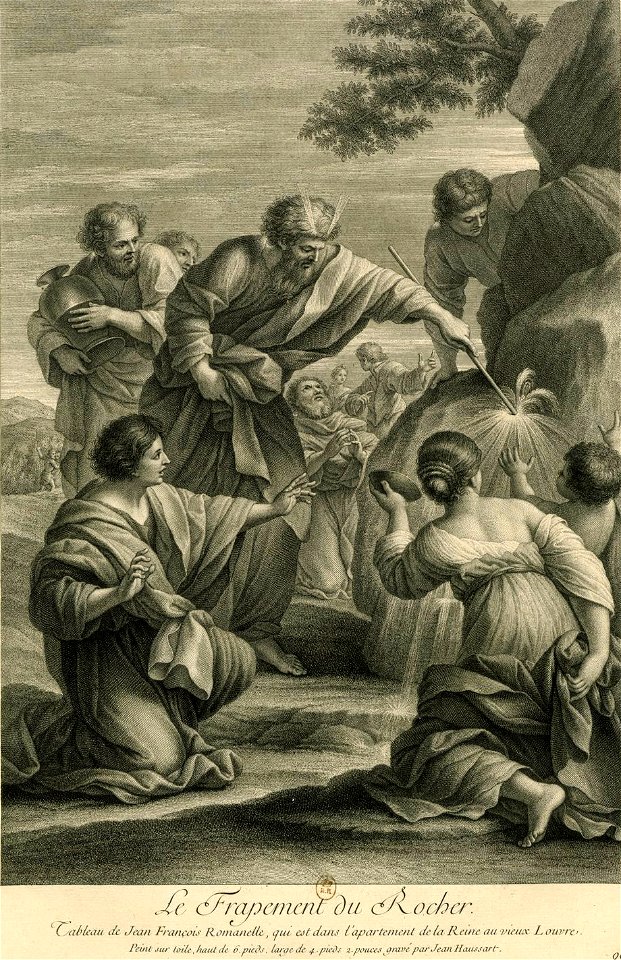 Haussard - Giovanni Francesco Romanelli - Le frappement du rocher