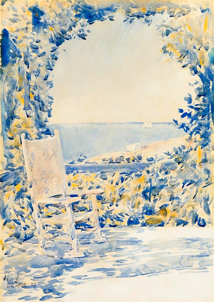 A Shady Spot (Appledore, Isle of Shoals) by Childe Hassam, 1892