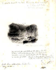 Hastings 'Boiling Sea' engraving by William Miller after Birket Foster touched proof 2