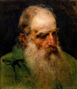 Hayez - Kopf eines nach unten blickenden Mannes, 1878, 1386622