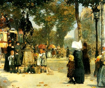 Hassam, Paris Street scene