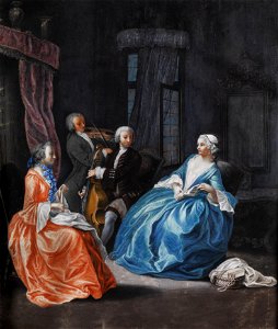 Hausmusik Pastellbild 18Jh