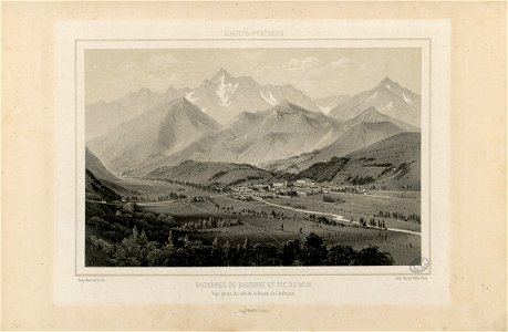 Hautes-Pyrénées - Bagnères de Bigorre et Pic du Midi - Vue prise du côté de la Route de Toulouse - Fonds Ancely - B315556101 A PETIT 2 052